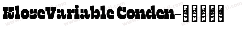 KloseVariable Conden字体转换